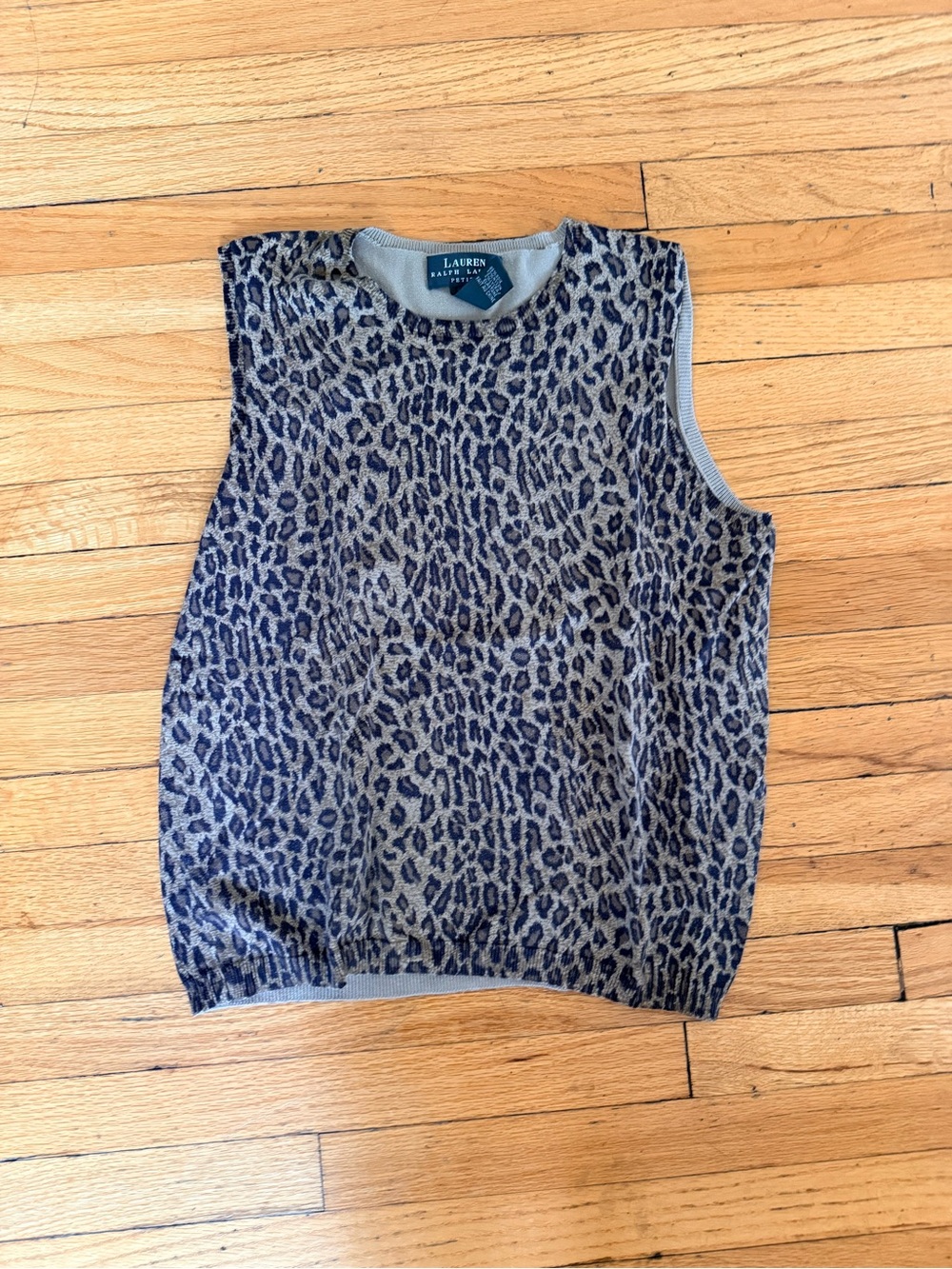 Lauren Ralph Lauren Leopard Print vintage sweater vest